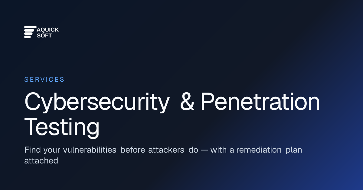 Cybersecurity & Penetration Testing | VAPT, Web, API, Infrastructure ...
